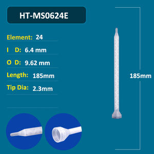0624 MC PP Epoxy Mengmondstuk Statische Mixer Tips 24 Elementen Spirale Tip 400ml 600ml 1:1 <span class=keywords><strong>2</strong></span>:1 Lijm Dubbele Cartridges Wit ISO GS - Product Image 2