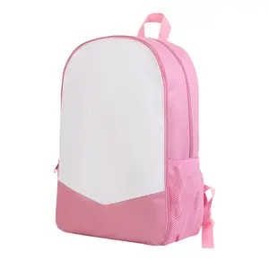 600D Student Printable Backpack Sublimation Blank Book Bags Pink/Blue/Black/Red