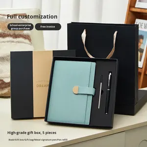 Libreta A5 con Cubierta <span class=keywords><strong>de</strong></span> Imitación <span class=keywords><strong>de</strong></span> Cuero, Diseño con Hebilla, Libreta Personalizada para Oficina, Diario <span class=keywords><strong>de</strong></span> Negocios, Set <span class=keywords><strong>de</strong></span> Libretas <span class=keywords><strong>de</strong></span> Regalo con Impresión - Product Image 1