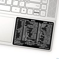 Etiqueta de acceso directo de Windows Word/Excel, etiqueta de acceso directo de teclado de guía de referencia, hoja de trucos de acceso directo de Excel