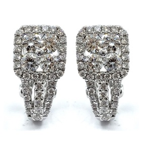 Bijoux de haute qualité fiables de Hong Kong, sans nickel, or blanc massif 18 carats AU750, diamant VS SI, cadeau de mariage classique, fête de luxe - Product Image 1