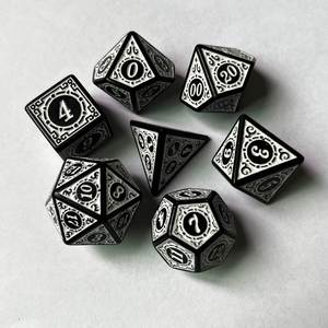 Offre Spéciale : Ensemble de 7 dés polyédriques en acrylique, écologiques et durables, style rétro, pour jeux de rôle de table et accessoires de jeu de société - Product Image 5