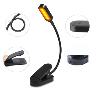 <span class=keywords><strong>Lampe</strong></span> de lecture portable mini rechargeable avec <span class=keywords><strong>pince</strong></span> antidérapante pour la lecture de livres à la maison ou au bureau - Product Image 1