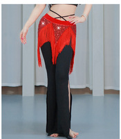 2025 nouvelle danse du ventre Performance porter taille chaîne gland Sequin écharpe Sexy Triangle hanche écharpe accessoire pour la danse orientale