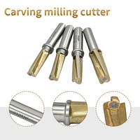 Fraise droite en carbure de tungstène premium avec revêtement TiCN, 2 dents, pour défonceuse CNC, coupe-bois, rainurage et gravure