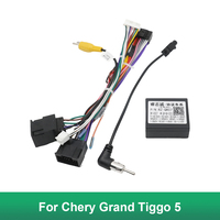 Connecteur 16 broches pour caméra Chery Grand Tiggo 5 adaptateur de faisceau de câblage radio CAN Bus décodeur voiture Android câble d'unité de tête