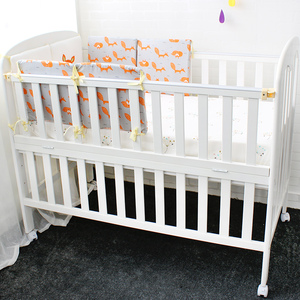Réglable respirant petit renard motif imprimé Nouveau-Né crèche de bébé de lit tapis oreiller plaquettes ensemble - Product Image 4