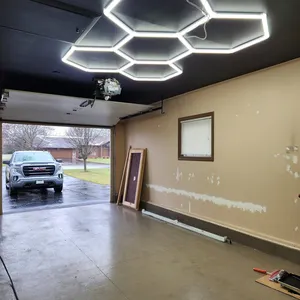 Kit de luzes LED hexagonais mais vendidas para garagem, kit de luzes LED hexagonais para detalhamento de lâmpadas