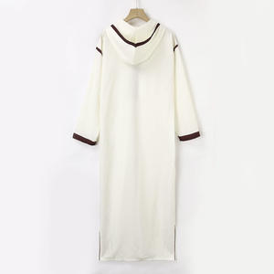 <span class=keywords><strong>Djellaba</strong></span> Marocaine à Capuche Homme 2025 Manches Longues Simple Blanc Thobe Décontracté Jalabiya Qamis Caftan pour Homme - Product Image 2