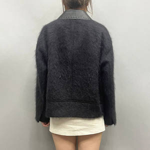 Venta al por mayor nueva ropa de calle elegante Chaqueta corta de lujo abrigo de lana con cremallera felpa invierno Cachemira abrigo de lana para las mujeres - Product Image 3