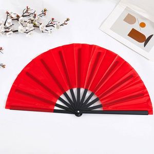 Éventail en bambou classique style folklorique avec logo personnalisé, 26,5/30/33 cm, noir/blanc/rouge, cadeau d'affaires peint - Product Image 5