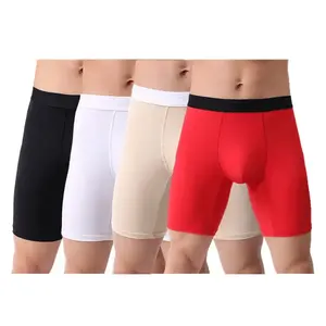 Custom Logo Design Service Men's briefs boxers OEM High Quality Cotton men Underwear boxer shorts sports long boxers