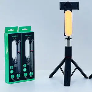 6 in 1 Foldable Stable Tripod with Removable Led Light Selfie Stick Extend 1110mm Stable Tripod Holder outdoor phone holder