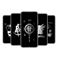 Marée ombre motif ombre personnalisé verre trempé avec propre conception protecteur d'écran pour iPhone 12 14 Plus 15 Pro Max