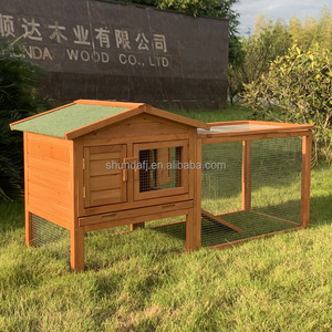 SDR015 Cage à lapins moderne, écologique, naturelle et saine, imperméable, pour l'extérieur, avec échelle et filet en fer, pour toutes les saisons - Product Image 2