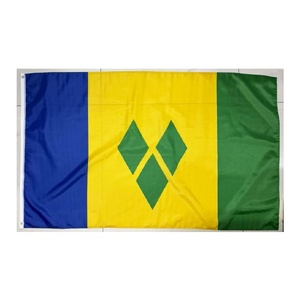 100% poliéster San Vicente y las Granadinas 3x5 Juego de banderas resistente a la decoloración y al agua, perfecto <span class=keywords><strong>para</strong></span> uso en interiores/exteriores - Product Image 2