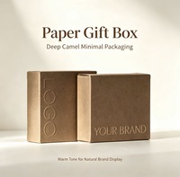 Boîte en papier kraft personnalisée avec logo en relief ou en creux, emballage en papier recyclable pour petits cadeaux, accessoires cosmétiques, produits en gros
