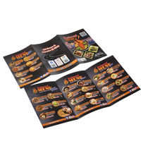 Impression de menus en papier pour restaurants de restauration rapide en gros personnalisés, impression de prospectus, impression en trois volets