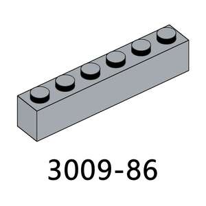 MOOXI 100g/Sac N°3009 Briques en plastique 1 X 6 Tube inférieur Blocs de construction Figurines Modèle Compatible Grandes Marques Jouets Unisexe pour Enfants - Product Image 5