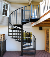 Escalier en colimaçon en fer forgé de style victorien, rotatif, pour la décoration de construction résidentielle