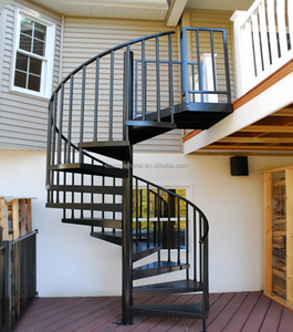 Escalera de Caracol de Hierro Forjado, Estilo Victoriano, Giratoria, Sólida, para Decoración de Construcción Residencial - Product Image 5