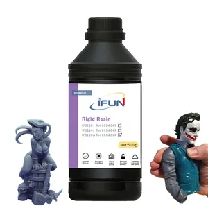 2021 IFun 3120W灰色低收缩和气味树脂，用于LCD SLA 3D打印机应用微缩图和动漫人物模型