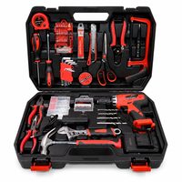 Kit d'outils manuels robustes, ensemble d'outils multifonctions de 129 pièces, ensemble d'outils de quincaillerie avec boîte de transport pour bricoleur
