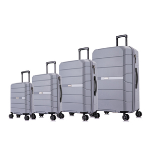 2022 Honeymoon 4pc set PP luggage manufacturer spinner wheels hard side shell carry on cabin luggage travel suitcase set
