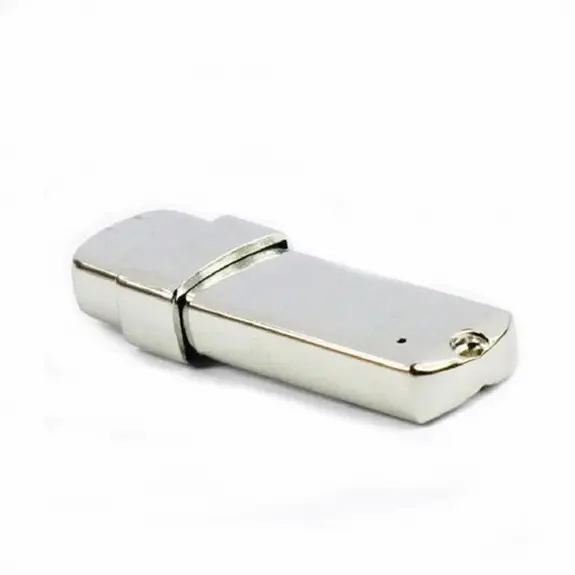 Pen drive de metal 4GB 8GB 16GB 32GB, disco flash USB de aço inoxidável com memória, unidade de uso automático