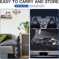 Troli Dorong Lipat 3-in-1 Tugas Berat dengan Rem, Struktur Platform, Kapasitas 600LB, Keranjang Aluminium, Peralatan Belanja OEM