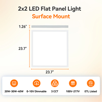 Panel LED de Alta Calidad 2x2 2x4 1x4, Regulable 0-10V, Ultra Delgado, de Superficie, para Techo, Aluminio, 60x60 60x120 30x120mm