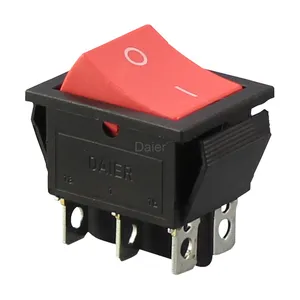KCD2 ON-ON mandallama fabrika doğrudan satış DPDT Snap 6pin 2 pozisyon Rocker geçiş anahtarı olmadan elektrikli araba tekne otobüs için LED
