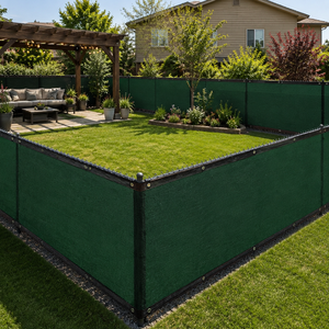 Schermo Privacy in HDPE Verde Scuro 1 m X 10 m, Resistente ai Raggi UV, <span class=keywords><strong>Rete</strong></span> per Esterni per Cortile, Giardino, Patio e Balcone - Product Image 6