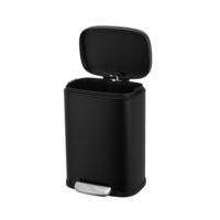 Poubelle à pédale rectangulaire en acier inoxydable de 5 L avec seau intérieur amovible, écologique, pour usage intérieur/extérieur, cuisine, salle de bain