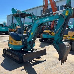 Excavadora usada de Japón, 2000 horas, 2.5t, compacta, sin cola, miniexcavadora Kubota usada, excavadora usada versátil, mini pelle - Product Image 2
