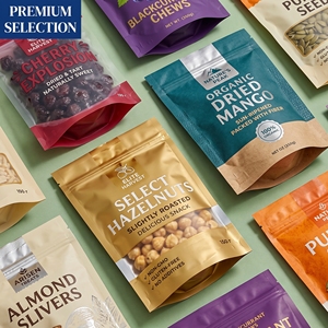 Self-Sealing Stand Pouch Window Snack Packaging Sushi Nuts Dried Fruit Aluminum Foil PET Moisture Proof Food <b>Bag</b> Plastic Zipper - Product Image 1