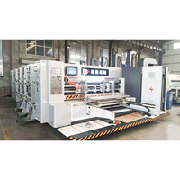 Machine de fabrication de boîtes en carton ondulé entièrement automatique à haute efficacité, neuve, avec unité de découpe et d'impression