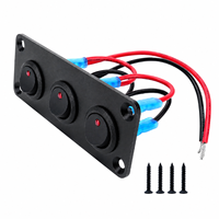 Panel de Control Personalizado para Vehículos Todoterreno - Juego de Interruptores Basculantes LED Rojos Delgados Tipo Ojo de Gato para Jeep 4x4 UTV Side-by-Side Retrofit