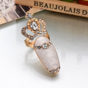 LLU-29 Mode Bijoux Émail Diamant Couronne Bague <span class=keywords><strong>de</strong></span> Phalange - Product Image 6