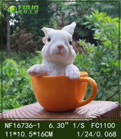 Figurine de dessin animé en résine, artisanat mignon, chat chien lapin hérisson, pour la décoration de voiture, pour le bureau, 10 pièces