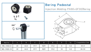 Çin üretici ML-1023-10 40*80 rulman kaide Pivot ortak köşe dirseği alüminyum profil tezgah raf 40 4080 - Product Image 6