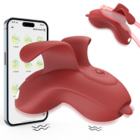 Vibrateur à doigt contrôlé par application, Bluetooth, double stimulation du point G et du clitoris, 9 modes, portable, étanche, en silicone, sensation de toucher réel