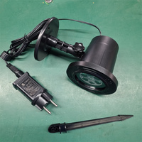 Lampe projecteur flocon de neige de Noël, lumière laser LED, motif flocon de neige, IP65, batterie rechargeable, lumière blanche rotative