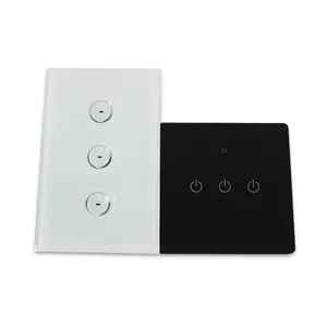 Dimple Smart Switch Glasscheibe Schwarz-Weiß-Siebdruck Glasscheibe Ultra White Touch Control gehärtete Glasscheibe