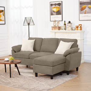 Muebles de Sala de Estar de Diseño Moderno y Lujoso, <span class=keywords><strong>Chaise</strong></span> <span class=keywords><strong>Longue</strong></span>, Sofá Modular Seccional en Forma de U, Tapicería de Tela Plegable - Product Image 2