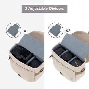 Bolsa de Cámara de Lona para SLR/DSLR, Estilo Vintage, Acolchada, con Cubierta Impermeable para Mujeres y Hombres (Muestra Gratis) - Product Image 2