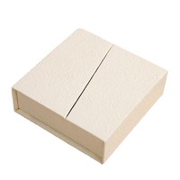Boîte d'emballage magnétique simple à double couvercle pour bijoux, avec logo personnalisable en bronzage, pour collier, bague, bracelet, cadeau de Saint-Valentin