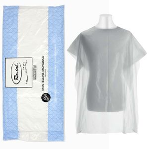 Set di 30 conteggi di mantelle monouso per parrucchieri materiale impermeabile PE e poliestere uso professionale per parrucchiere-Roial ACC689 - Product Image 1