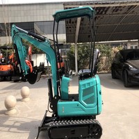 Mini-excavatrice hydraulique multifonction de 1,2 tonne, chenilles en caoutchouc, bras oscillant robuste, accessoires en option pour le creusement de fossés et de tranchées