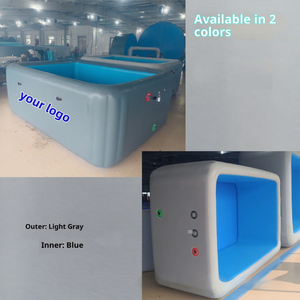Customized Square Large PVC Drop Stitch Inflatable Above Water Swimming <strong>Pool</strong> <strong>with</strong> <strong>Filter</strong> Pump for Backyard Summer Play - Product Image 3